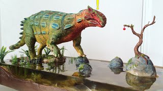 Ankylosaurus Diorama with Resin Water effect [upl. by Aronael996]