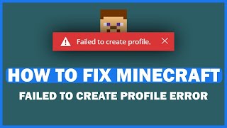 HOW TO FIX MINECRAFT LAUNCHER FAILED TO CREATE PROFILE ERROR [upl. by Namso888]