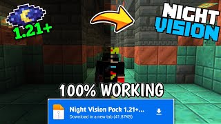 Best Night Vision For MCPE 121 🤯  100 Working   Night Vision For Minecraft Pe [upl. by Oz83]