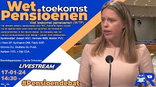 Terugkijken Wet toekomst pensioenen WTP  Pensioendebat Debat nieuwe pensioenwet  Tweede Kamer [upl. by Asiul234]