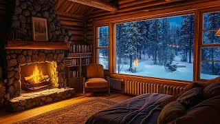 🔥 Cozy Ambience with fireplace  Relax with warm background bar to give you a good nights sleep [upl. by Carrnan]