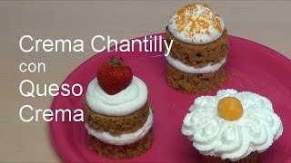 Crema Chantilly con Queso Crema [upl. by Eseenaj]