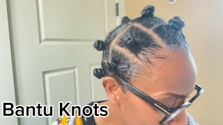 How to Do Bantu Knots On Natural Hair Step By step [upl. by Marrilee986]