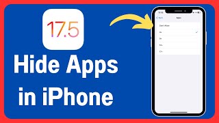 How To Hide Apps on iPhone iOS 175 [upl. by Lydia]