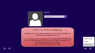 Supprimer mot de passe dun compte local Windows 8 ou Windows 81 [upl. by Nolaj]