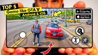 BEST NEW 5 OPEN WORLD GAMES FOR MOBILE Like GTA 5 [upl. by Chip747]