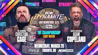 WWE 2K23  AEW Dyn TNT Champ Match 32024 Christian Cage C vs Adam Copeland Edge gaming [upl. by Sullivan]