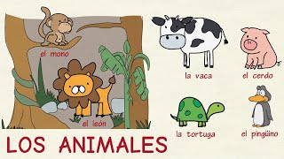 Aprender español Los animales 🦁🐴🐷🐻 nivel intermedio [upl. by Ytissac]