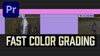 How To COLOR GRADE Multiple Clips In Premiere Pro [upl. by Ennazzus]