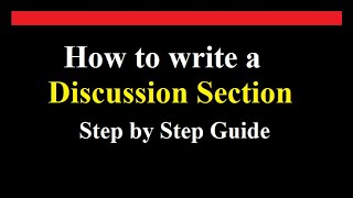 how to write a discussion section in a research paper  MEANING  step by step guide [upl. by Euqinomad]