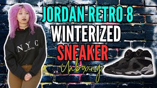 Air Jordan  8 Retro Winterized Gunsmoke  Sneaker Unboxing [upl. by Armahs]