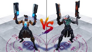 Pulsefire Lucian VS PROJECT Lucian Skin Comparison [upl. by Jahdal]