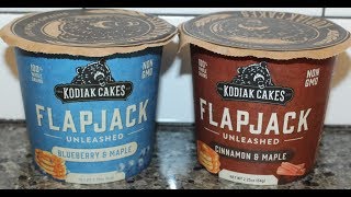 Kodiak Cakes Flapjack Unleashed Blueberry amp Maple and Cinnamon amp Maple Review [upl. by Mordy]