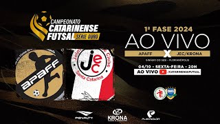 CAMPEONATO CATARINENSE SÉRIE OURO 2024  1ª FASE  APAFF Florianópolis X JECKrona [upl. by Day908]