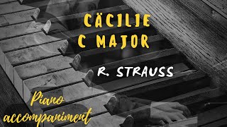 Cäcilie KARAOKE Piano accompaniment Low voices R Strauss [upl. by Ardussi]