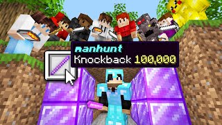 Minecraft Manhunt but i secretly used Knockback 100000 [upl. by Ahsenroc]