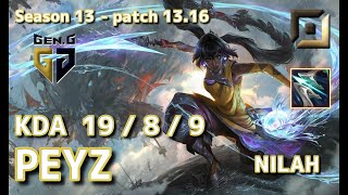 【KRサーバーC1】GenG Peyz ニーラNilah VS ゼリZeri BOT  Patch1316 KR Ranked【LoL】 [upl. by Ytirev698]