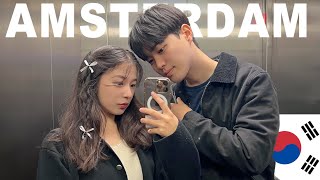 Our Trip to AMSTERDAM  Food amp Travel Vlog Long Distance Couple Korean amp Danish [upl. by Siram]