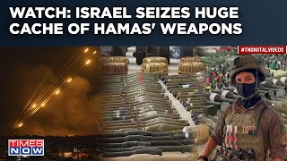 Watch Israel Releases Video Of Seized Hamas Weapons Cache Recovered After Deadly Terror Attack [upl. by Ruberta]