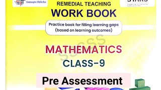 class 9 mathematics remedial teaching workbook  Pre Assessment  class 9 maths remedial workbook [upl. by Rosenwald]