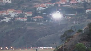 BEAUTIFUL Crosswind Landing at Madeira Airport [upl. by Myrtie173]