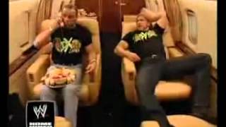 WWE  DX On Mr McMahons Private Jet Funny HD [upl. by Enitsej]