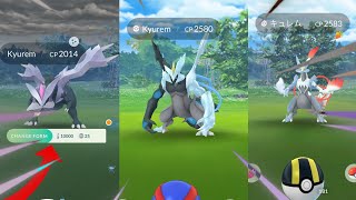 CHANGE FORM Black kyurem and white kyurem got leaked in Pokemon go [upl. by Lenrad]