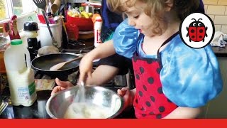 Lets bake Christmas Pancakes  Cooking For Kids [upl. by Akerley]