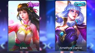 Guinevere Amethyst Dance Special Skin VS Lotus Starlight Skin Mobile LegendsBang Bang [upl. by Kylstra]