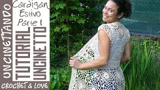 Come fare un Cardigan estivo con Mattonelle allUncinetto  Tutorial Passo Passo  Parte 1 [upl. by Danete]