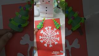 Easy snow flake craft diy diycrafts craft christmas christmascrafts youtubeshorts shorts art [upl. by Natan162]