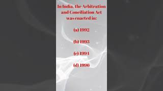 Arbitration and Conciliation Enactment AIBE IV ALL INDIA BAR EXAMINATION 2012 aibe [upl. by Kcitrap531]