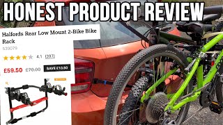 The problem with BIKE RACKS A very HONEST Halfords Rear Low Mount 2Bike Rack Review [upl. by Thisbee]