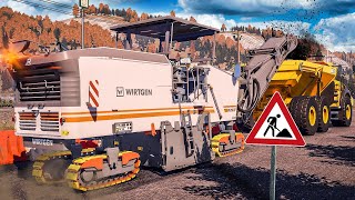 Bau Simulator 11 Straßenbau Asphalt fräsen und neue Straße bauen  CONSTRUCTION SIMULATOR [upl. by Bainbrudge910]