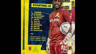 Mamelodi Sundowns Starting Line Up vs Al Ahly [upl. by Cilka]