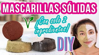 MASCARILLAS SÓLIDAS  SOLO 2 INGREDIENTES  ZERO WASTE  Mixi [upl. by Pattani]