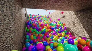 10000 balls on underground stairs  Unreal Engine simulation [upl. by Leamhsi624]