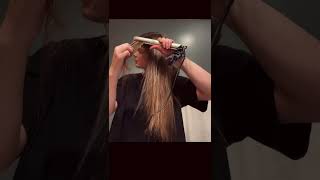 Check Out This Hair Straightener Brush In Action Look At My Hair [upl. by Eaver]