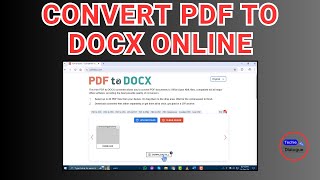 How to Convert PDF to Docx Online [upl. by Ahseyt]