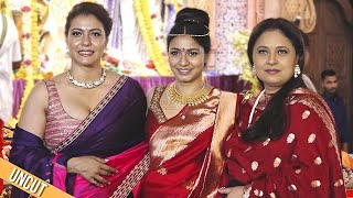 Kajol Tanishaa Mukerji Sharbani Mukherjee at North Bombay Sarbojanin Durga Puja 2024 [upl. by Aihsel]