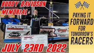 BUDDY DAVIDSON MEMORIAL 602 Late Models  July 23rd 2022 [upl. by Anawad367]