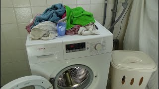 BOSCH WAB28220 washing machine allergy plus wash 60 degrees program test example movie 353 [upl. by Ayanet]