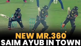 Saim Ayub All Scoop Shots in HBL PSL 8  HBL PSL 8  MI2A [upl. by Nnylirehs]