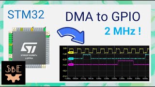 STM32 Tutorial  DMA to GPIO for fast bit patterns 2 MHz stm32f103rb [upl. by Nidia322]