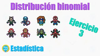 Distribución binomial  Ejercicio resuelto 3 [upl. by Ainek]