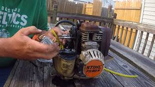 Making My Stihl FS90r Trimmer run like new again New Carb [upl. by Banyaz]