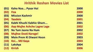 Hrithik Roshan Movies List [upl. by Scharaga802]