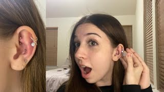 Piercing my cartilage at home  Helix piercing [upl. by Bar313]