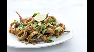 How to Cook Spicy Squid Fry Kanava meen fry [upl. by Aderfla303]