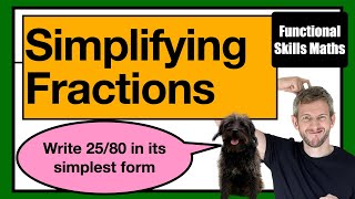 15 Simplifying Fractions Level 2 functionalskills maths [upl. by Robinia]